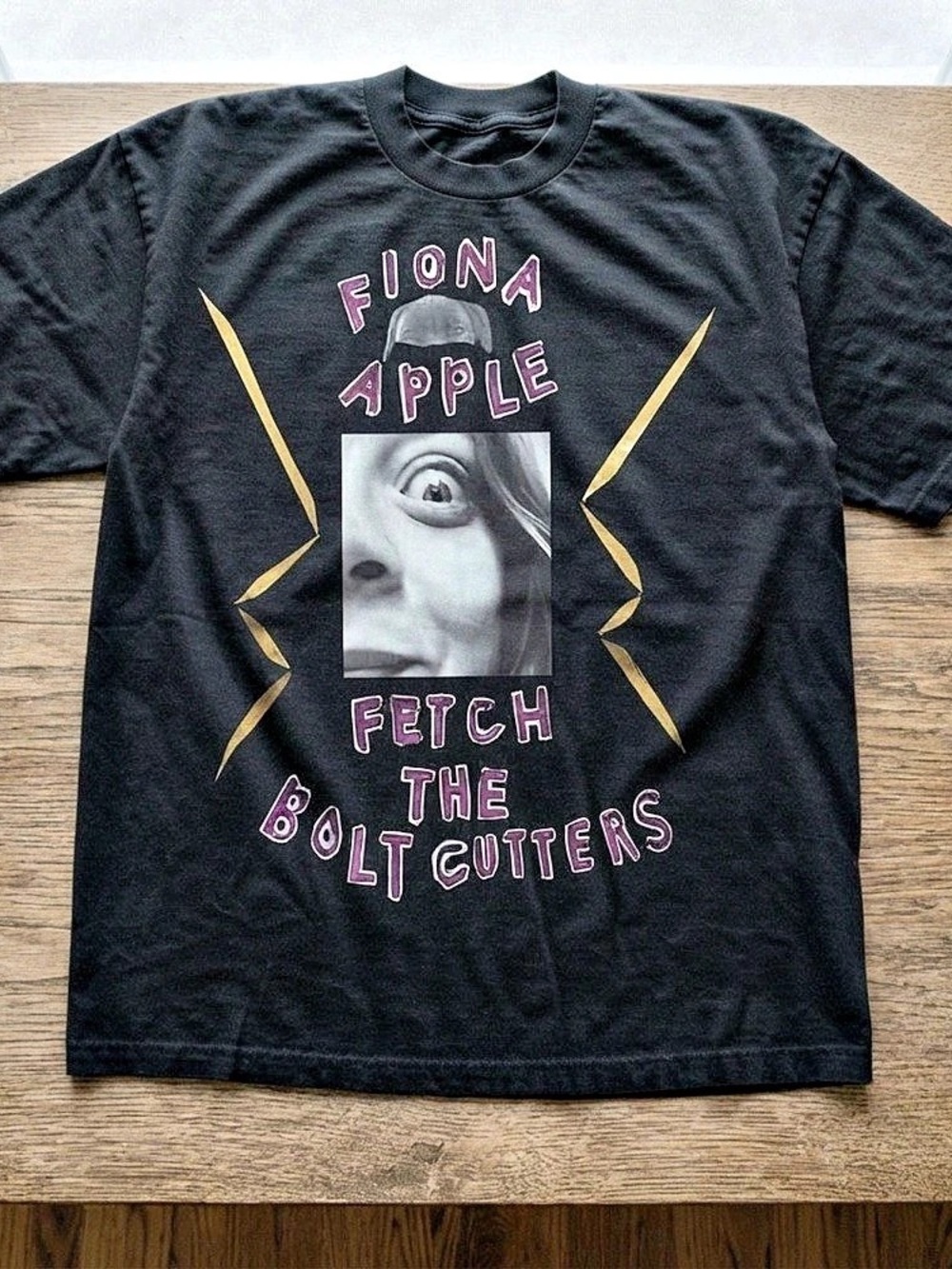 Fiona Apple Fetch the Bolt Cutters Album Merch T-Shirt Graphic Tee in Black Like